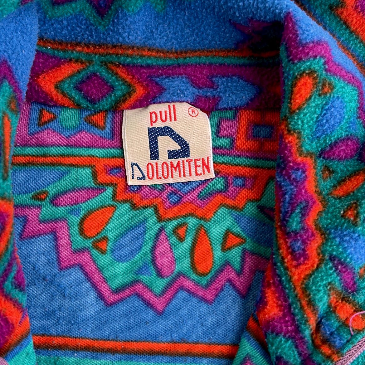 DOLOMITEN 1/4 Zip crazy patterned fleece