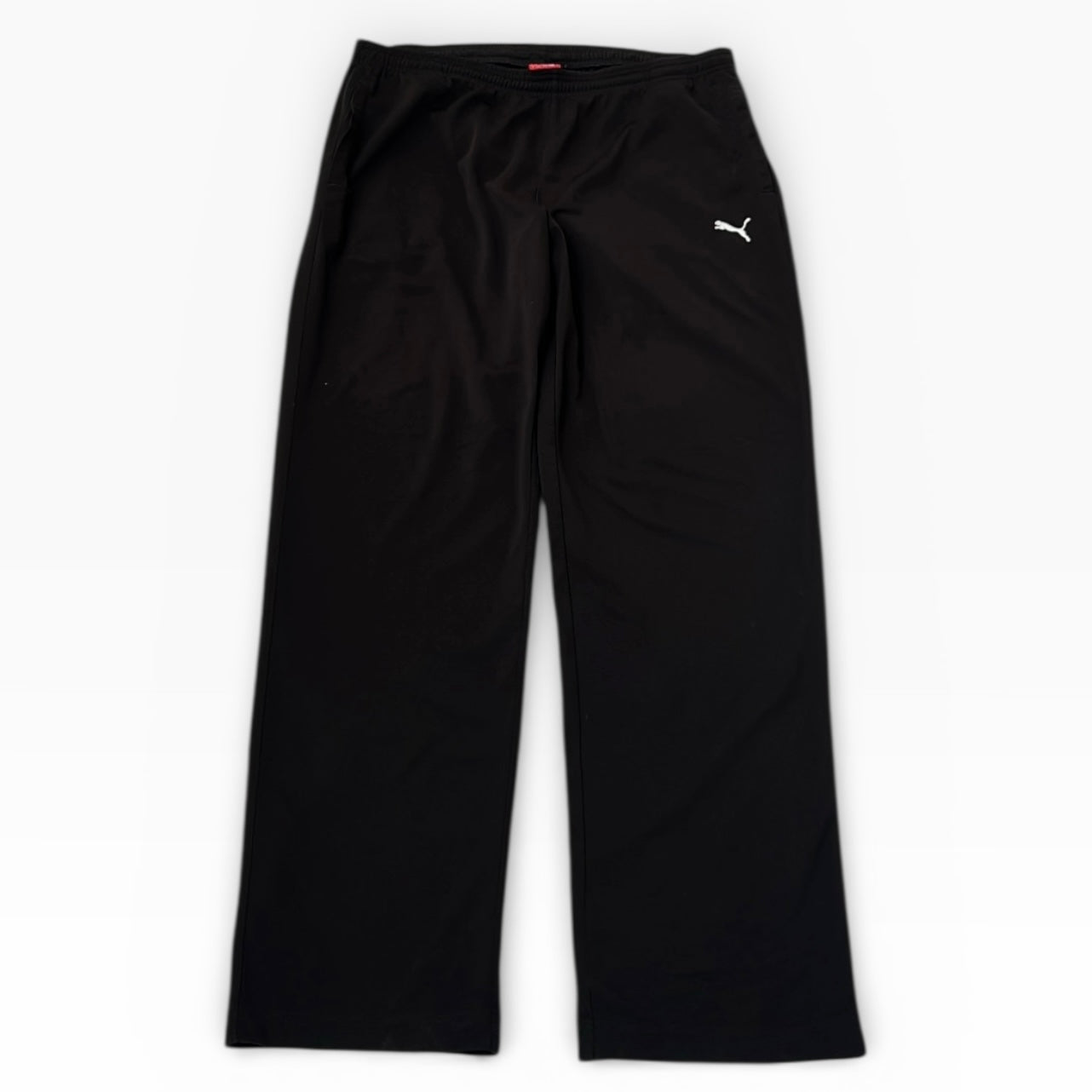 Puma embroidered logo black adjustable track pants