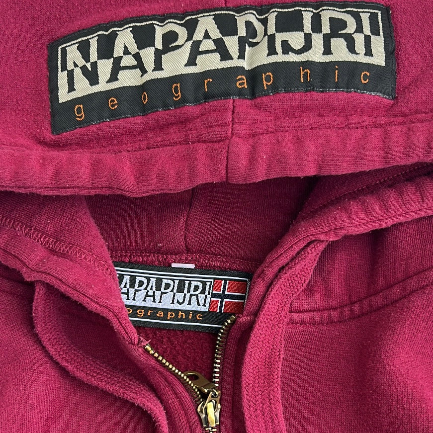 Napapijri Magenta Full Zip Hooded Jacket