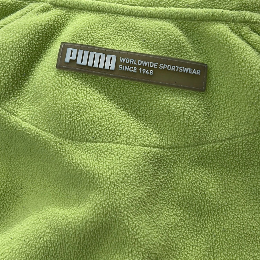 PUMA Vintage Lime 1/4 Zip Fleece With embroidered Logo