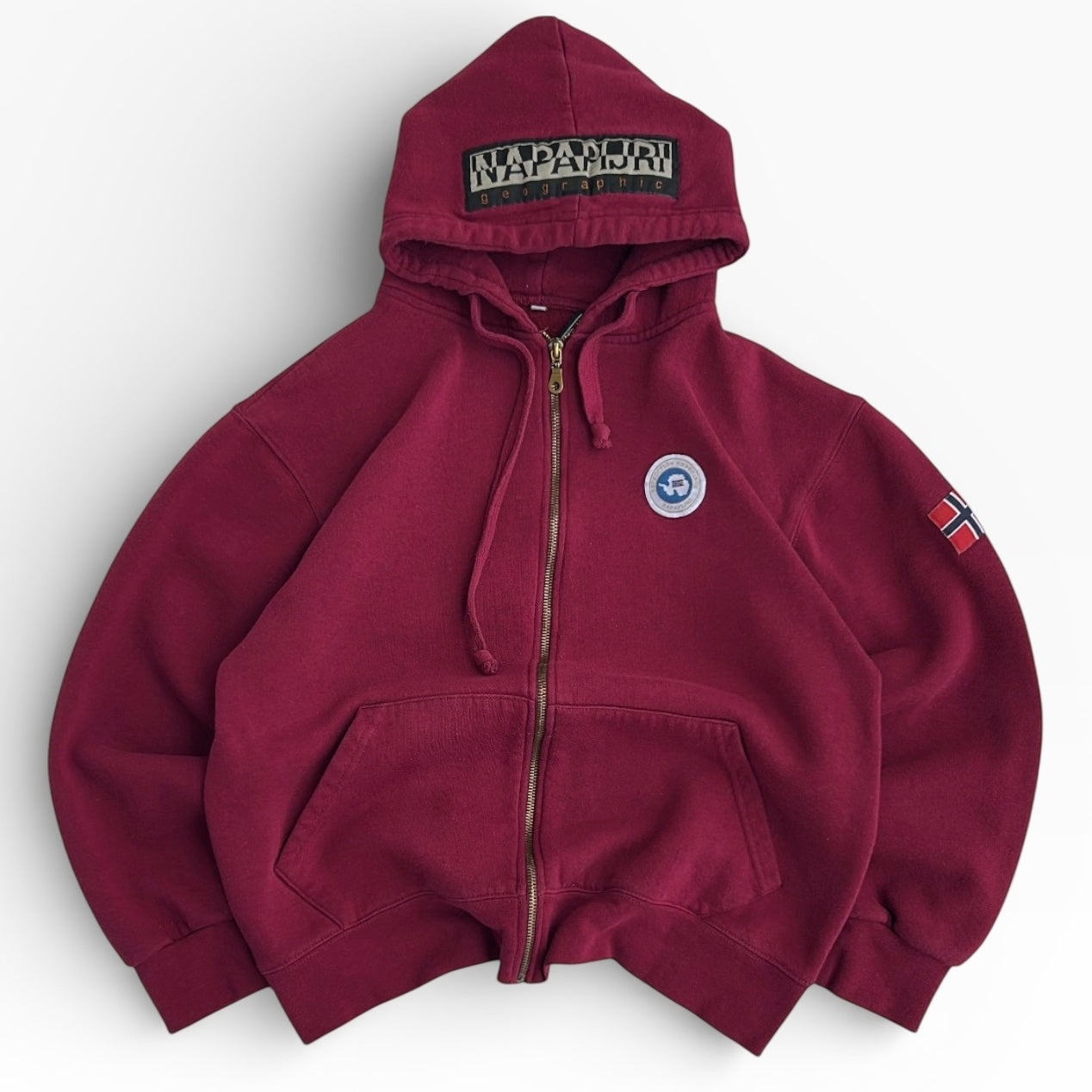 Napapijri Magenta Full Zip Hooded Jacket