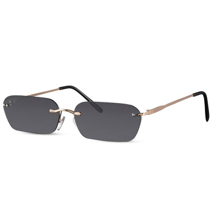 The Drew – Square Black x Metallic Retro Sunglasses