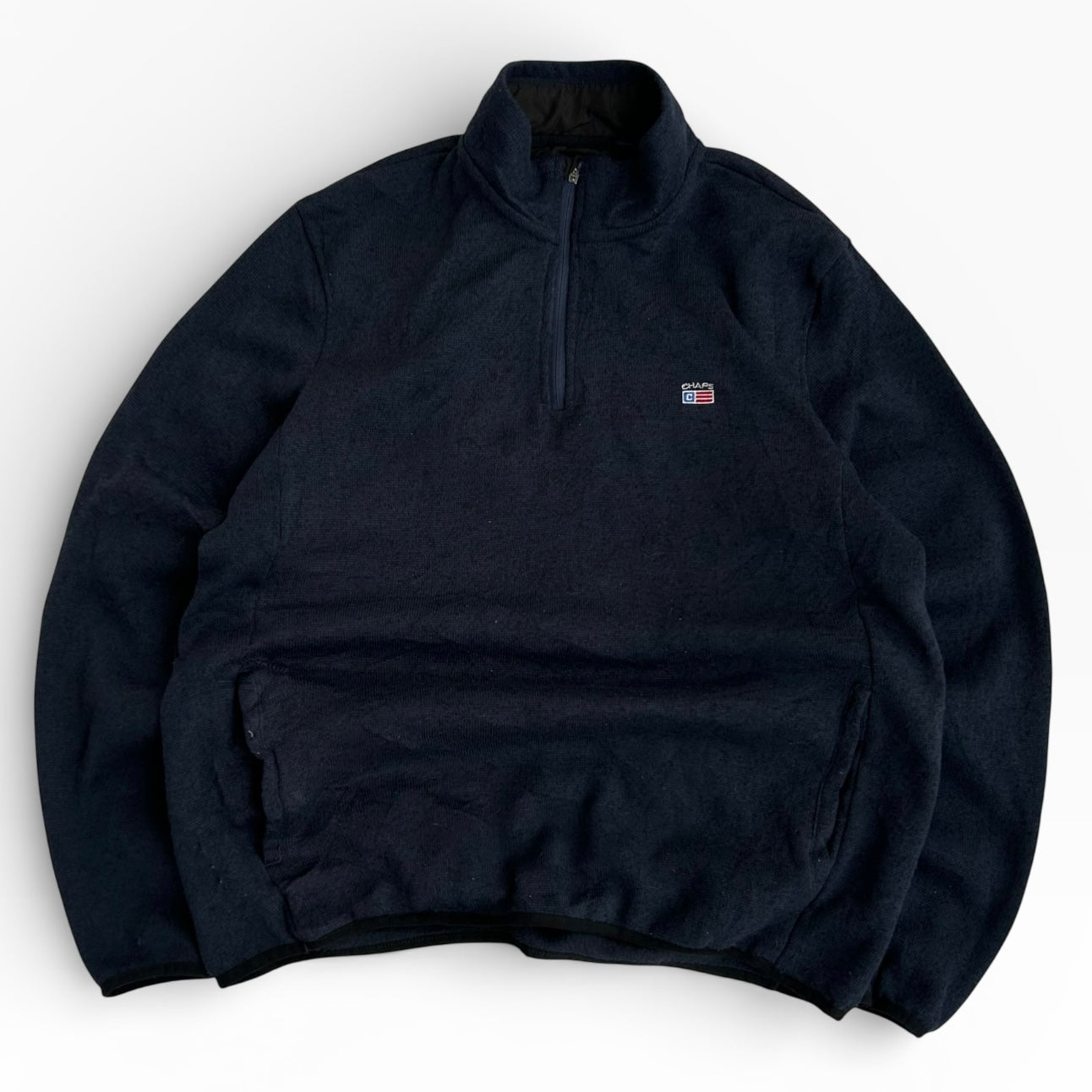 Chaps 1/4 Zip Navy Fleece