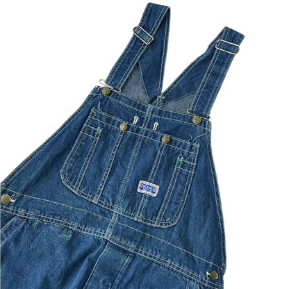 Big Smith Dark Wash Denim With White Lining dungarees