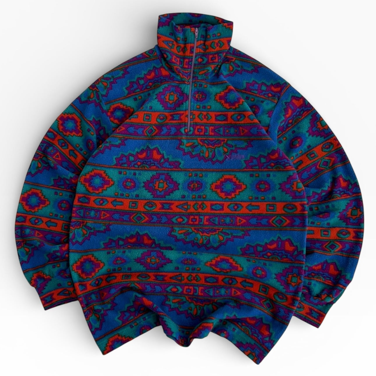 DOLOMITEN 1/4 Zip crazy patterned fleece