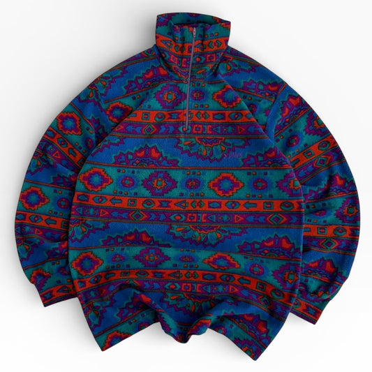 DOLOMITEN 1/4 Zip crazy patterned fleece