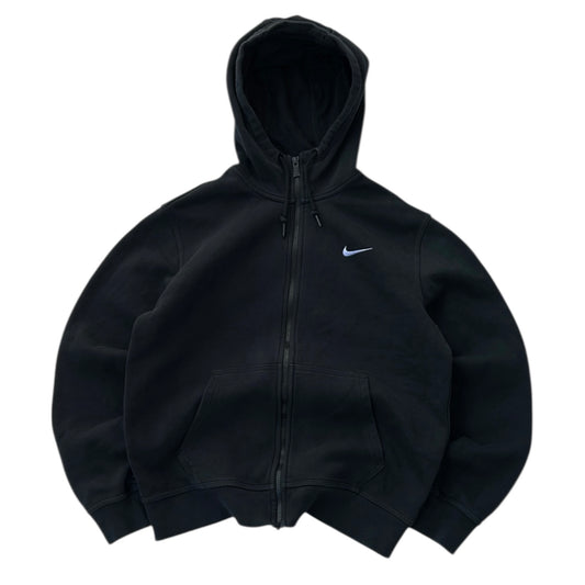 Nike Black Hooded Full Zip Embroidered Logo Jacket
