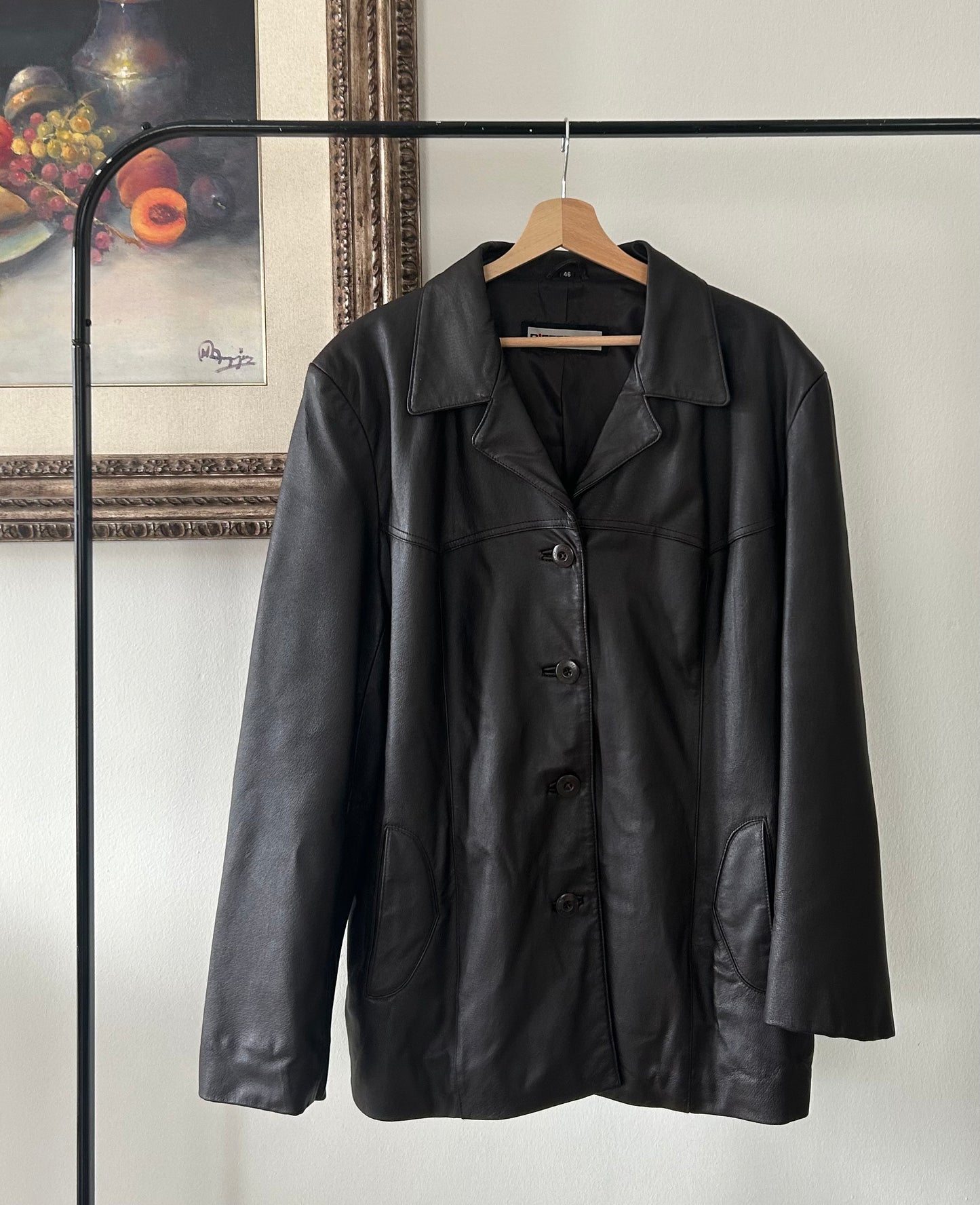 Vintage Dark Brown Leather Jacket