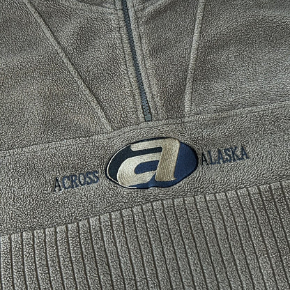 Across Alaska Vintage Embroidered Logo 1/4 Zip Fleece