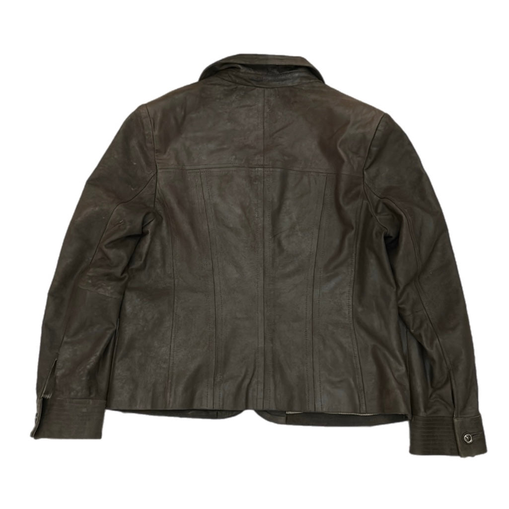 Leather shoulderpad Jacket