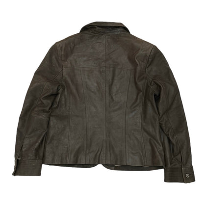 Leather shoulderpad Jacket