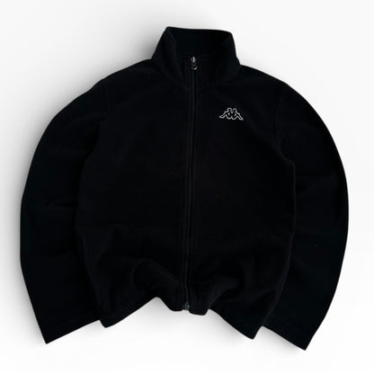 Kappa Black Fleece With embroidered Logo Full Zip Jacket