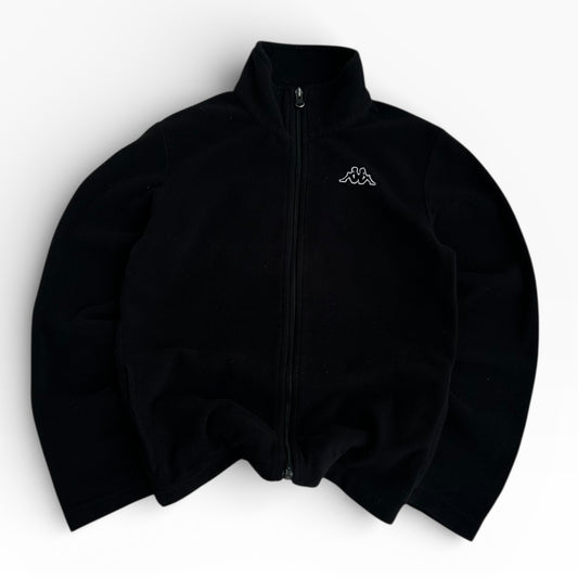 Kappa Black Fleece With embroidered Logo Full Zip Jacket