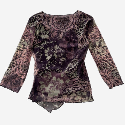 Y2k Mesh Asymetric Top