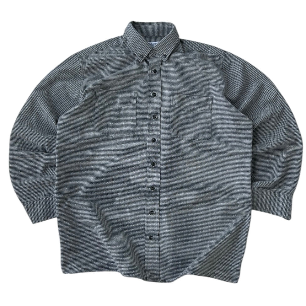Vintage Grey Button-Up Flannel OverShirt