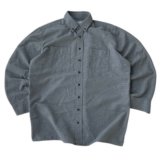 Vintage Grey Button-Up Flannel OverShirt