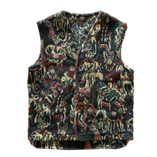 Vintage Fuzzy Buttop Vest