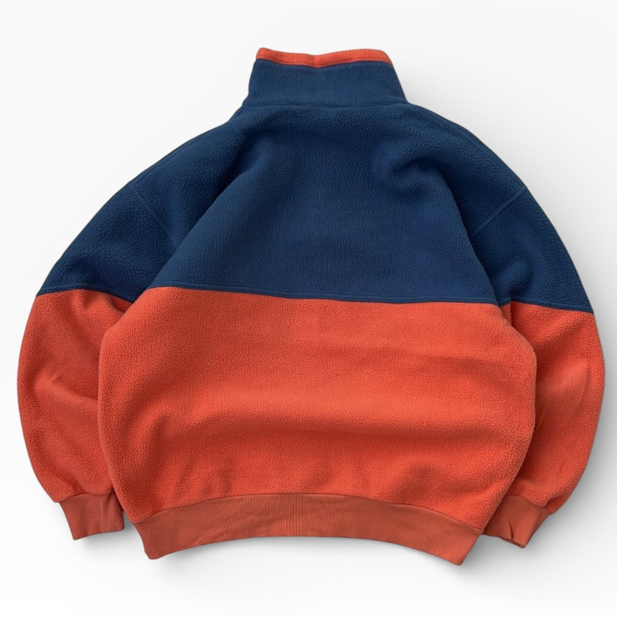 Vintage patterned multitextured 1/4 Zip Crazy Fleece