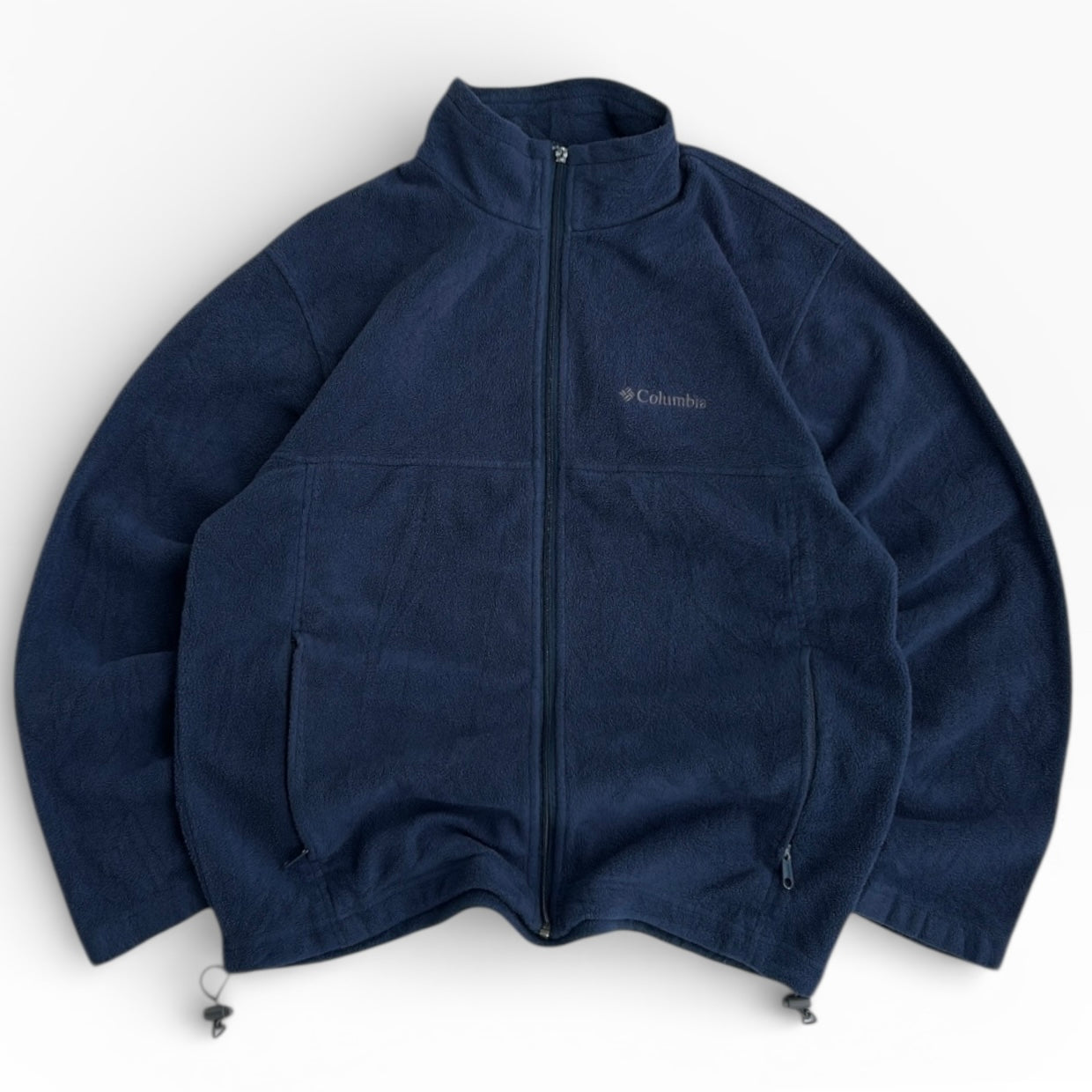 Columbia Dark dusty blue full zip adjustable fleece jacket