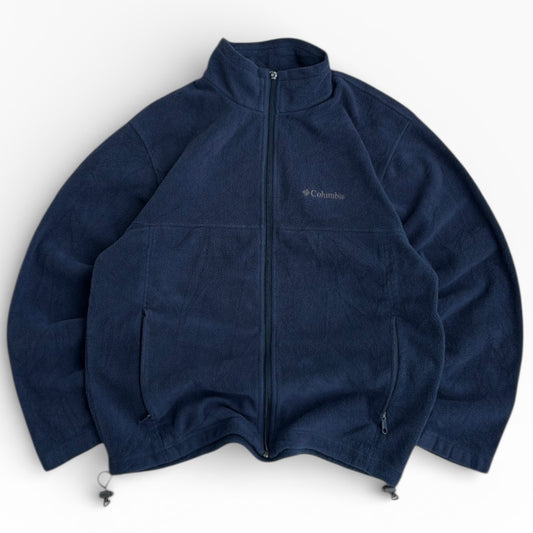 Columbia Dark dusty blue full zip adjustable fleece jacket