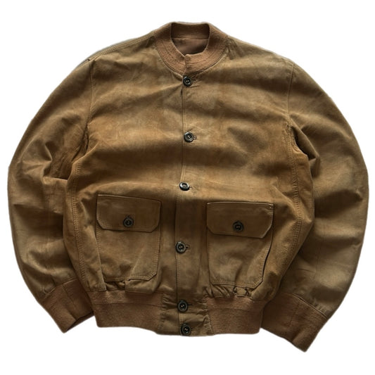 Bomber Suede Button Jacket