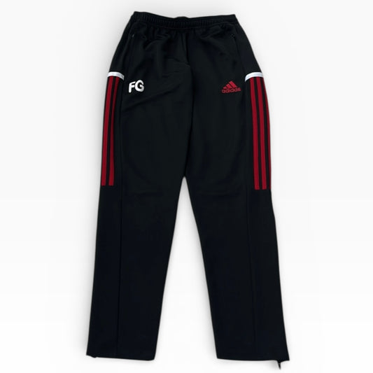 Adidas x FG red three stripes adjustable track pants