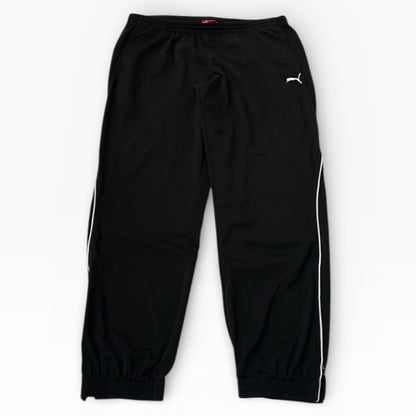 Puma white lining black adjustable track pants