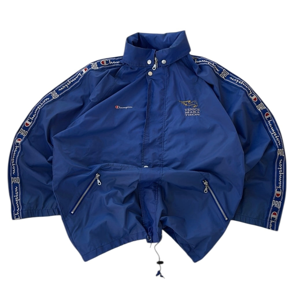 Champion Blue Light Windbreaker Full Zip Adjustable Jackets coming With Hidden Hoodie