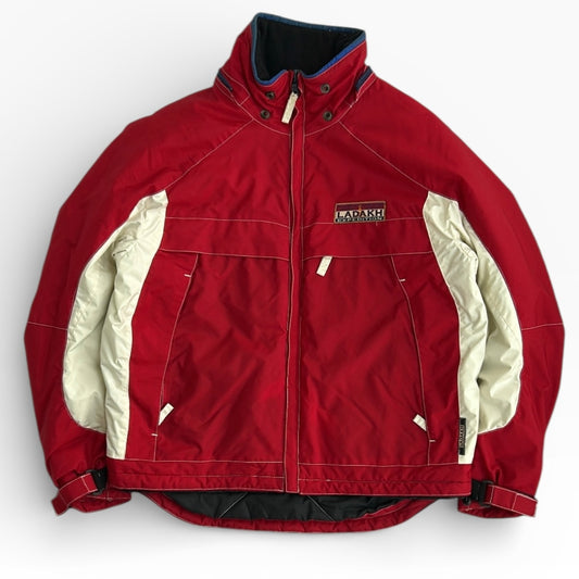 Himalayan Land Vintage Red x White Lining Ski Style Full Zip Adjustable Jacket