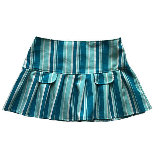 80s style striped mini skirt