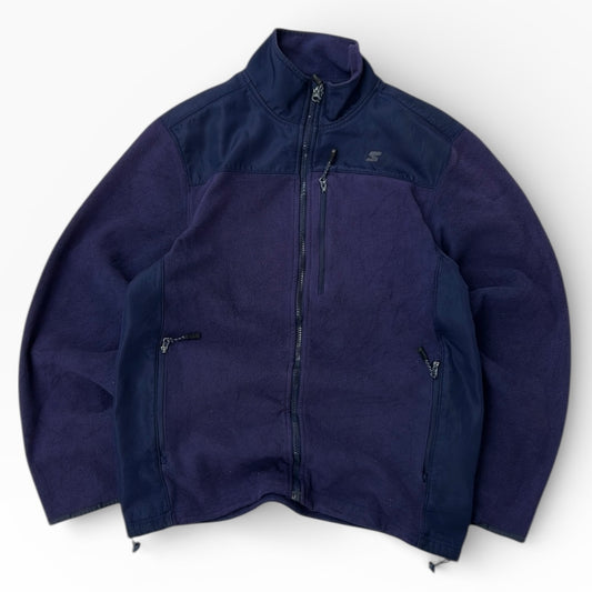 Starters Purple Multitextured Full Zip adjustable fleece jacket