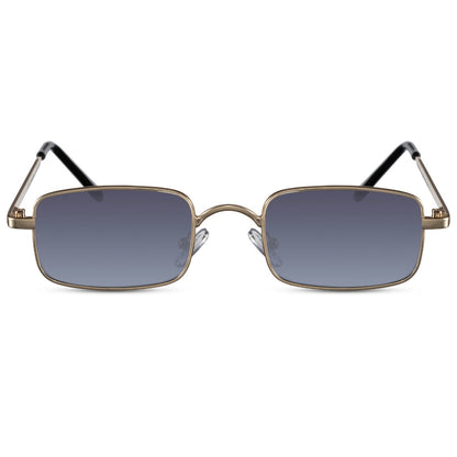 The Drew – Square Blue x Metallic Retro Sunglasses