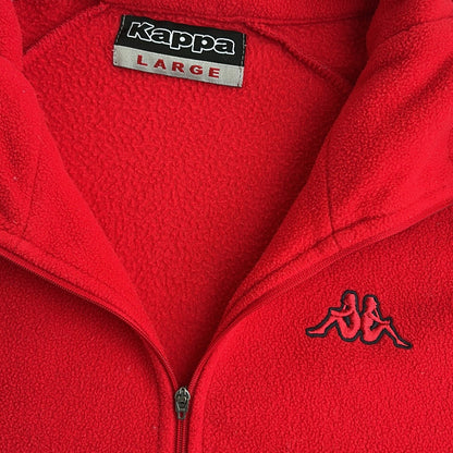 Kappa Red Fleece With Navy Lining Full Zip Jacket