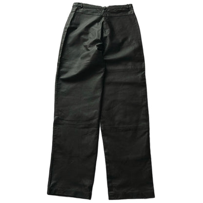 High Waisted front pockets Leather pants