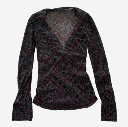 Y2k Mesh Top With Designs