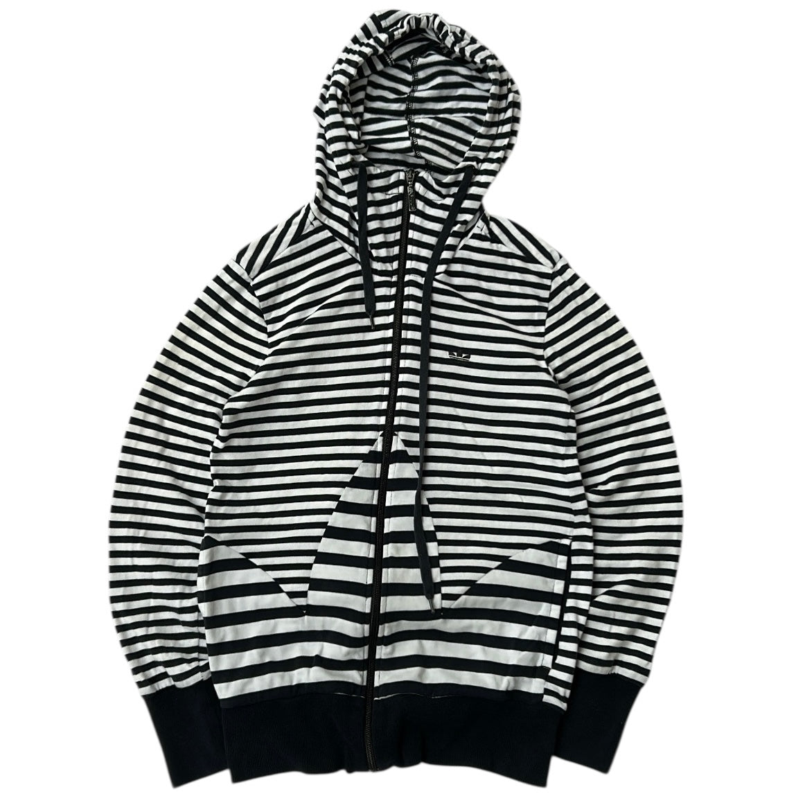 Adidas Stripped Hooded Full Zip Jacket