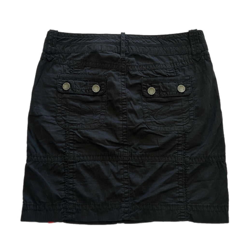 Y2k Black Cargo Mini Skirt