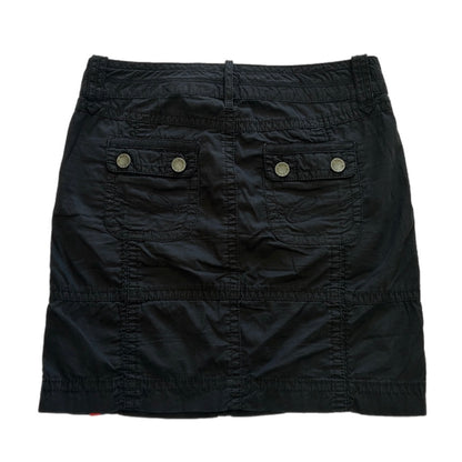 Y2k Black Cargo Mini Skirt
