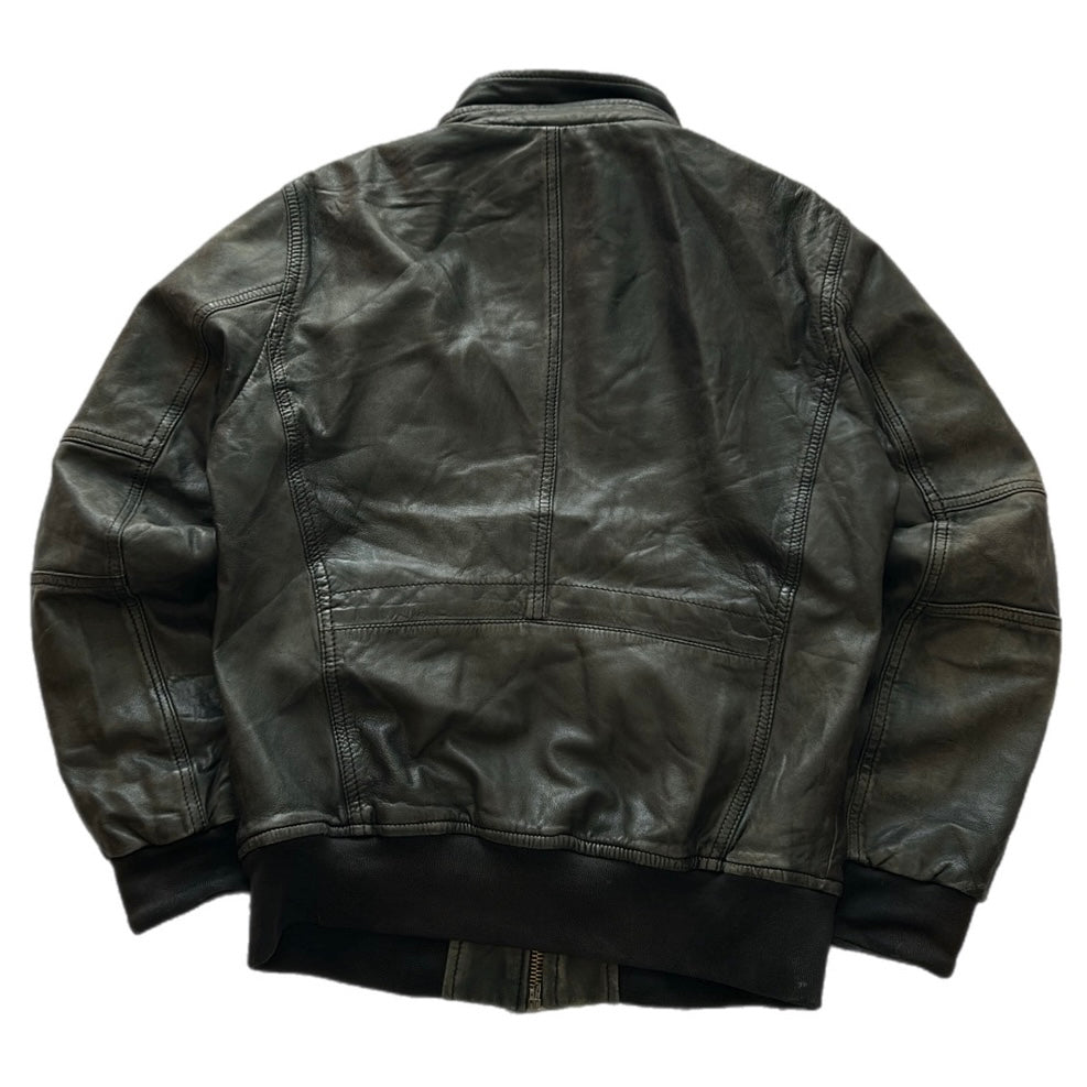 Leather Bomber Jacket