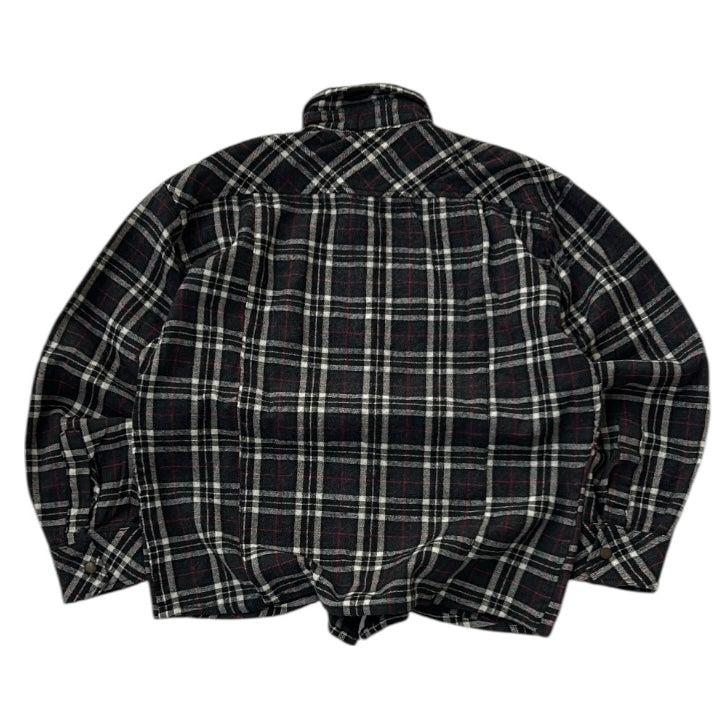 Feder Black Checkers Full Button Up Flannel Overshirt