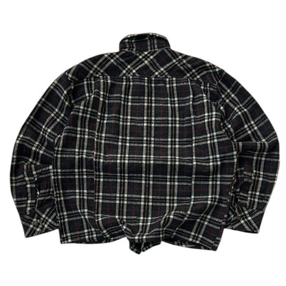 Feder Black Checkers Full Button Up Flannel Overshirt