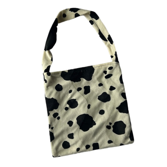Reworked / Handmade Cow Print Tote Bag