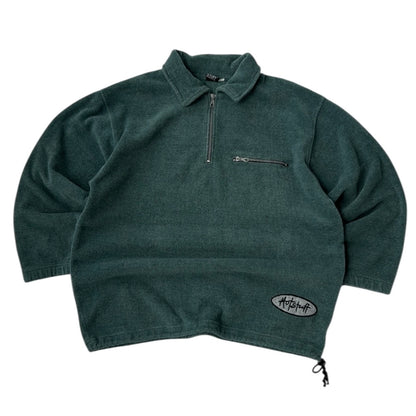 “Hotstuff” 90s Vintage Green 1/4 Zip Adjustable Fleece