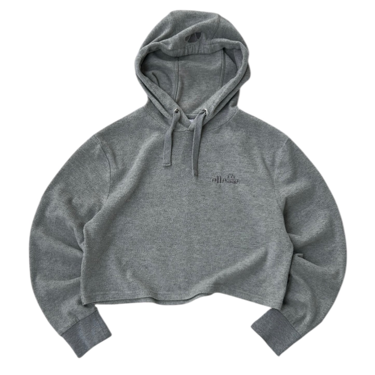 Ellesse Grey Cropped Fleece Hoodie