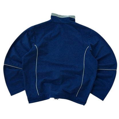 90s Petrol Blue x White lining BRG micro Suede Fleece Adjustable Jacket