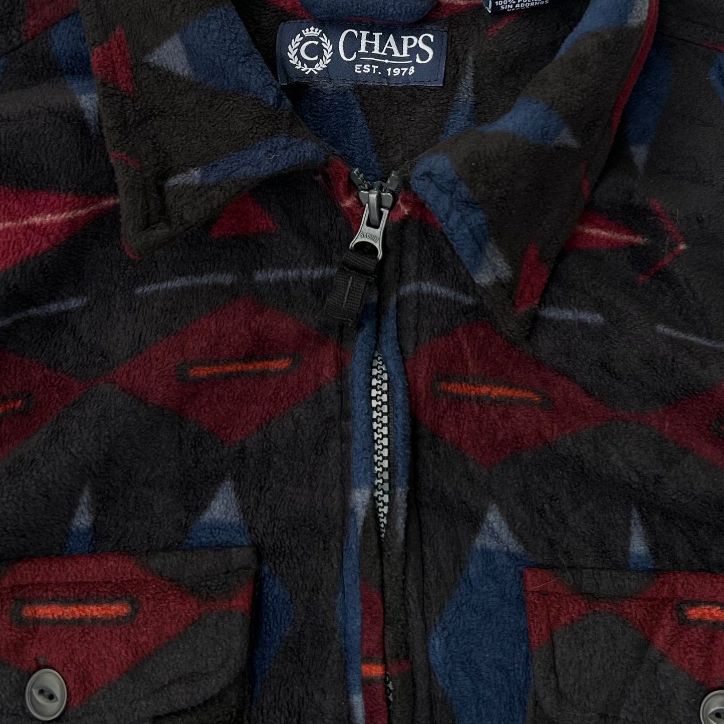 Chaps Patterned 1/4 Zip Fleece Shirt