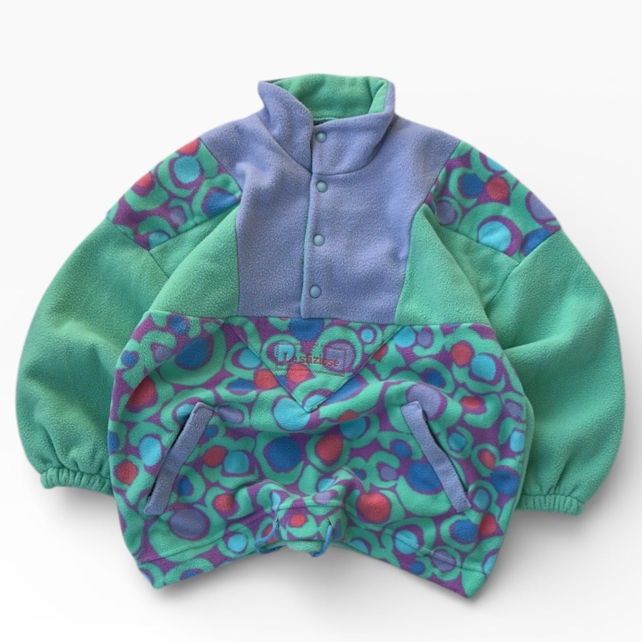 Vintage Montgomery Le Sfiziose Colourful 1/4 Button-Up Adjustable Fleece