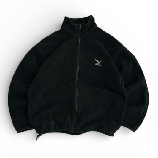 Salewa Black Embroidered Logo Full Zip Adjustable Fleece Jacket