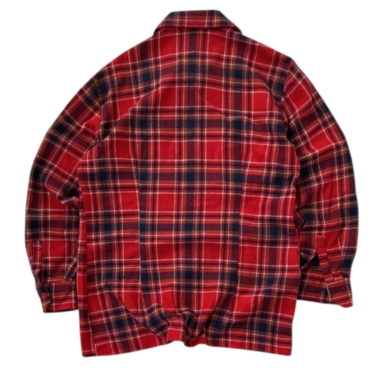 Bailo Red Checkers Full Button Up Flannel Overshirt