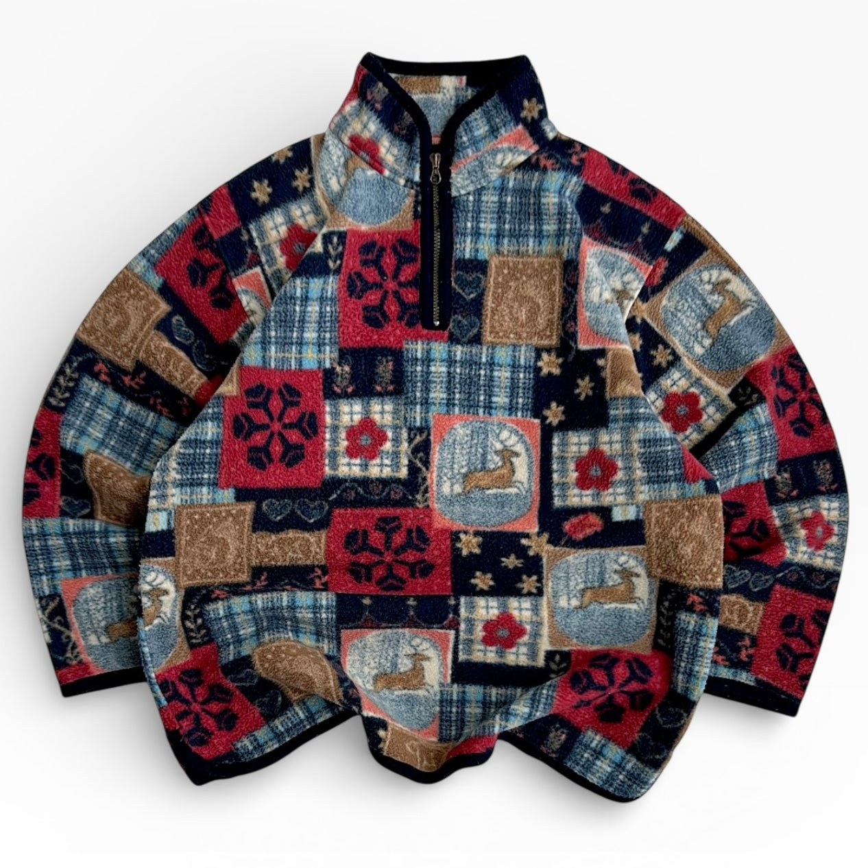 Rose & Crown 1/4 Zip Crazy Patterned Fleece